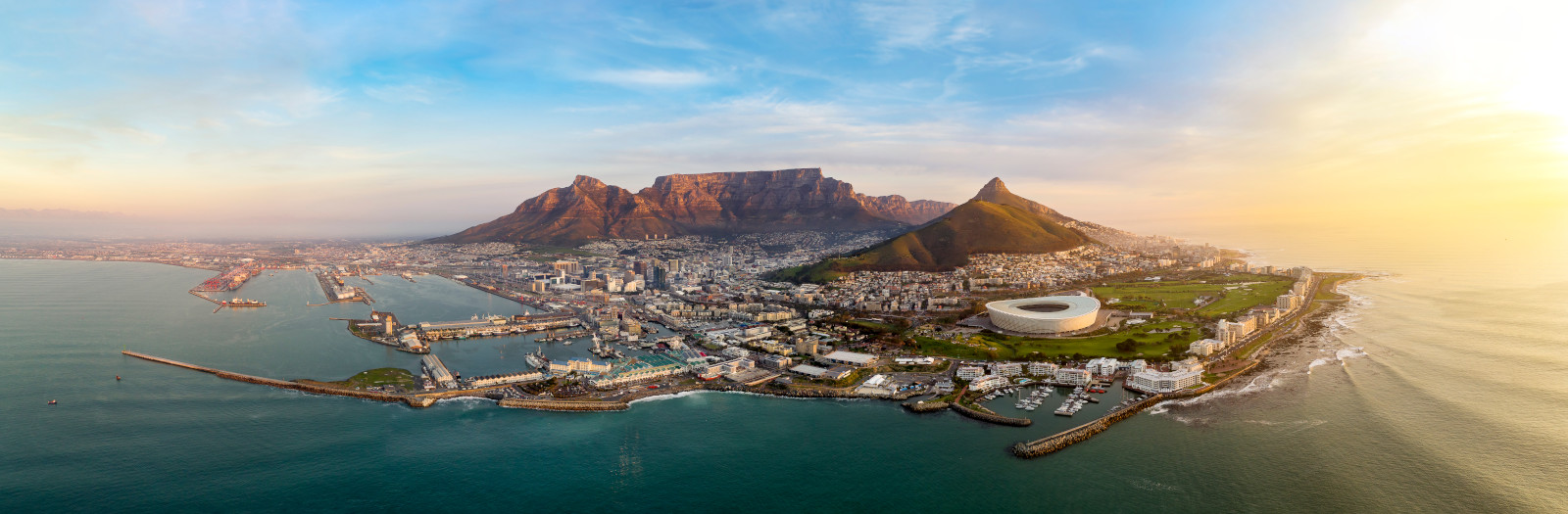 Aerial view over Cape Town, South Africa